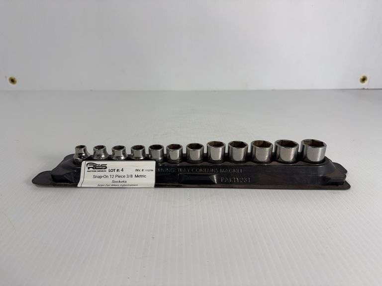 Snap-On Twelve Piece 3/8” Metric Sockets