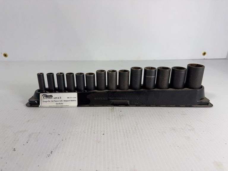 Snap-On Forthteen Piece 3/8” Impact Metric Sockets