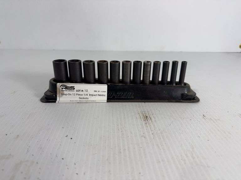 Snap-On Twelve Piece 1/4” Impact Metric Sockets