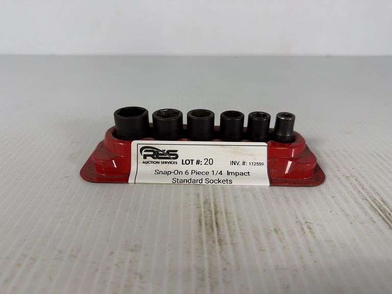 Snap-On Six Piece 1/4” Impact Standard Sockets
