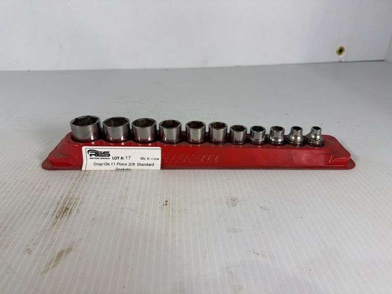 Snap-On Eleven Piece 3/8” Standard Sockets