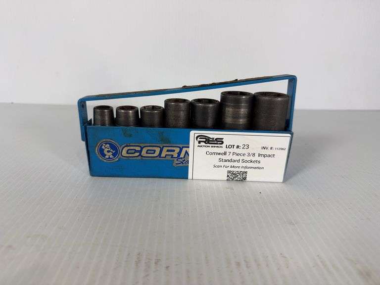 Cornwell Seven Piece 3/8” Impact Standard Sockets