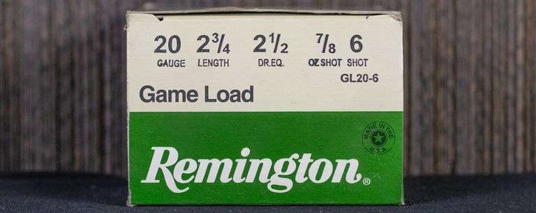 250rds / 1 Case Remington GL20-6 Game Load 20ga #6 Shot Ammo