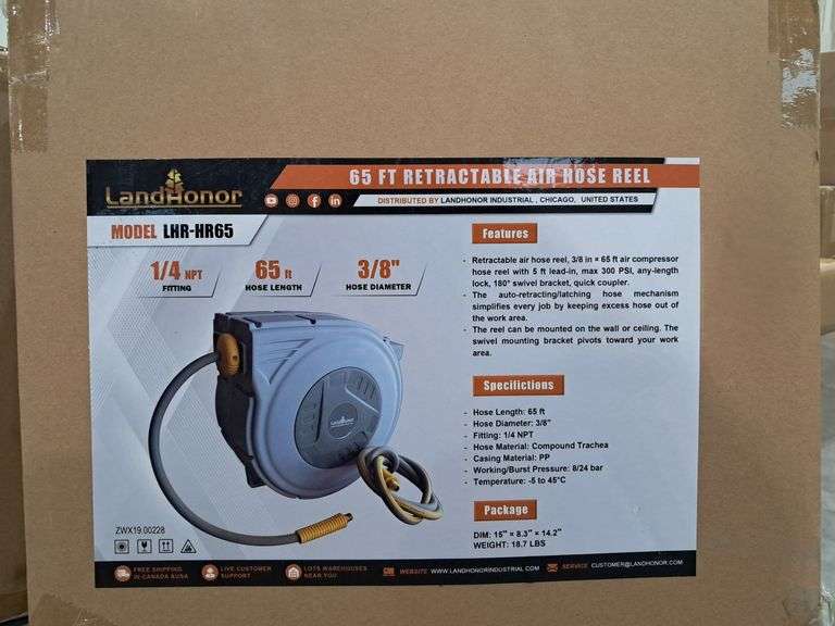 65' Retractable Air Hose Reel