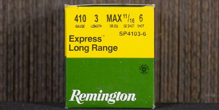 250rds / 1 Case Remington SP4103-6 Express Long Range 410 #6 Shot Ammo