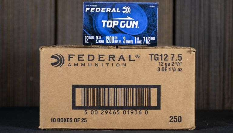 500rds / 2 Cases Federal Top Gun TG127.5 12ga #7.5 Ammo