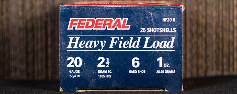 250rds / 1 Case Federal HF206 Heavy Field Load 20ga #6 Shot Ammo