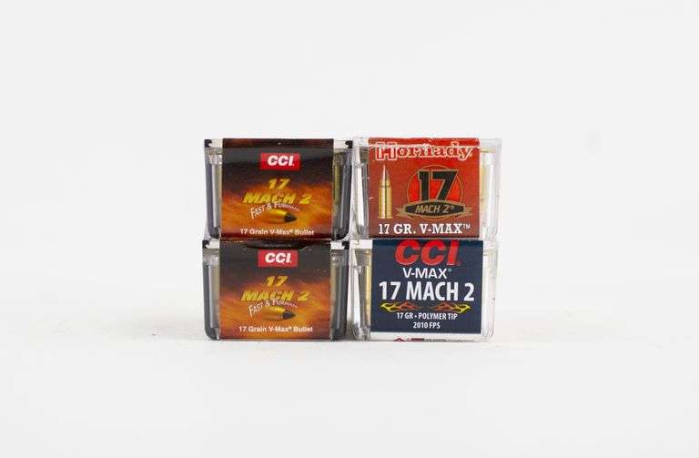 195rds Assorted 17 Mach 2 Ammo RES Auction Services 195rds assorted 17 mach 2 ammo res auction services