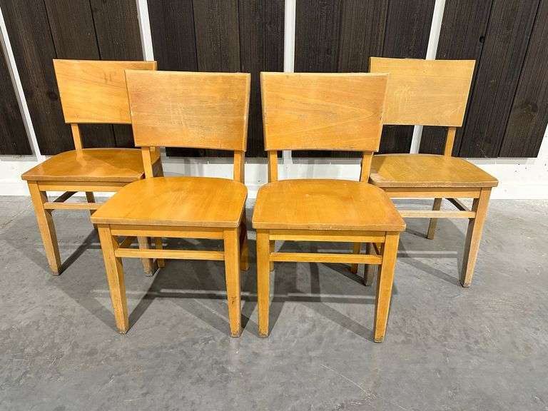 (3) Wooden Chairs