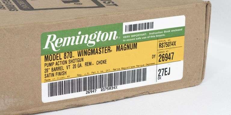 Remington   870 Wingmaster  20 Ga  Pump Action Shotgun