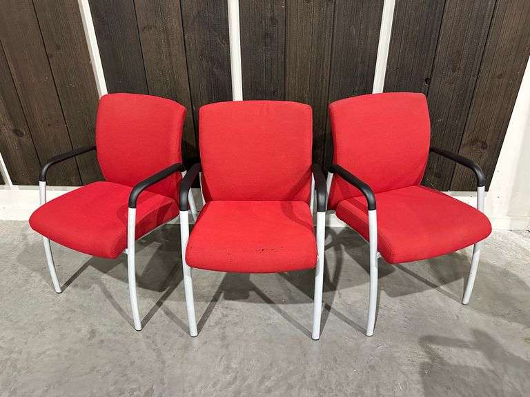 (3) Padded Office Chairs