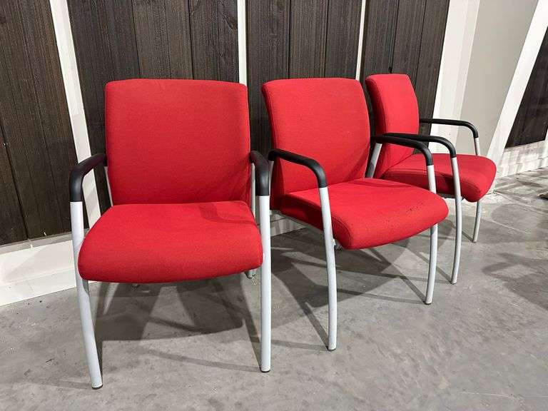 (3) Padded Office Chairs