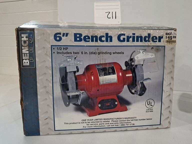 (2) Bench Grinders