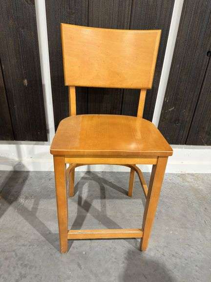 (2) Tall Wooden Chairs