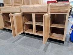 (6) Hanover Hickory Wood Cabinets