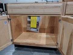 (6) Hanover Hickory Wood Cabinets