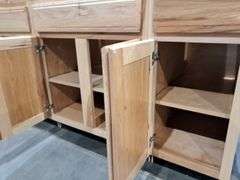 (6) Hanover Hickory Wood Cabinets