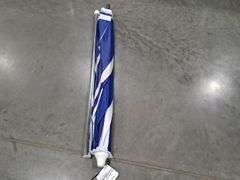 6'5" x 6' Outdoor Blue & White Umbrella