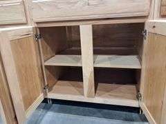 (6) Hanover Hickory Wood Cabinets