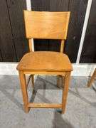 (2) Tall Wooden Chairs