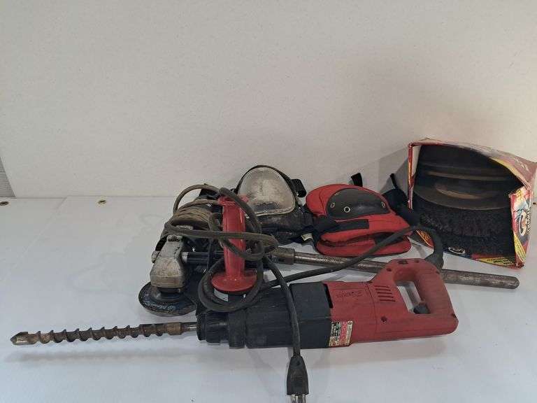 Milwaukee Electric Drill, Grinder Wheels & Knee Pads