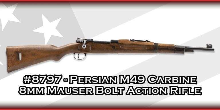 Persian   M49 Carbine   8mm Mauser   Bolt Action Rifle