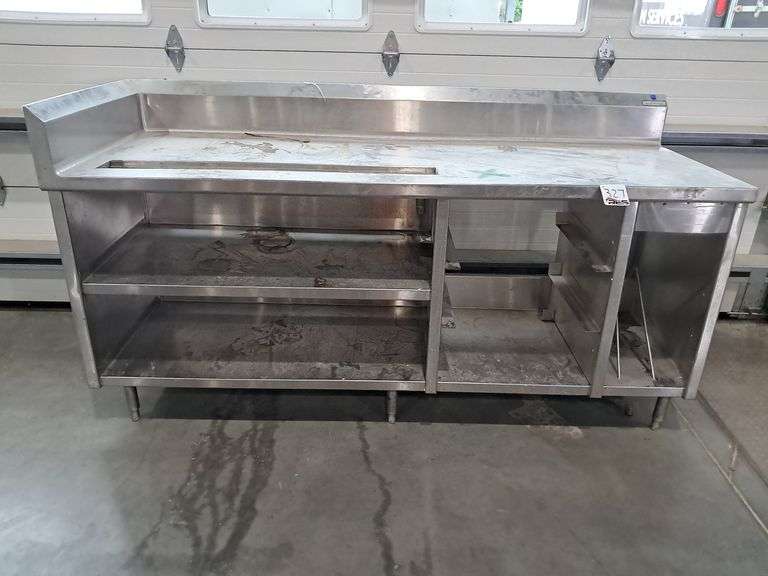 8' Stainless Steel Table w/Shelves