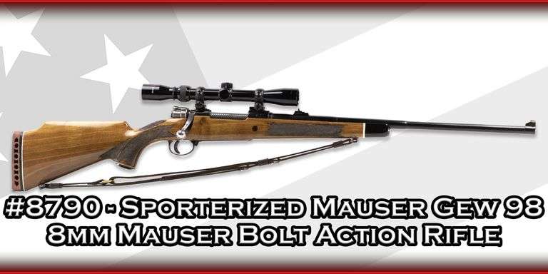 Sporterized Mauser   Gew 98  8mm Mauser   Bolt Action Rifle