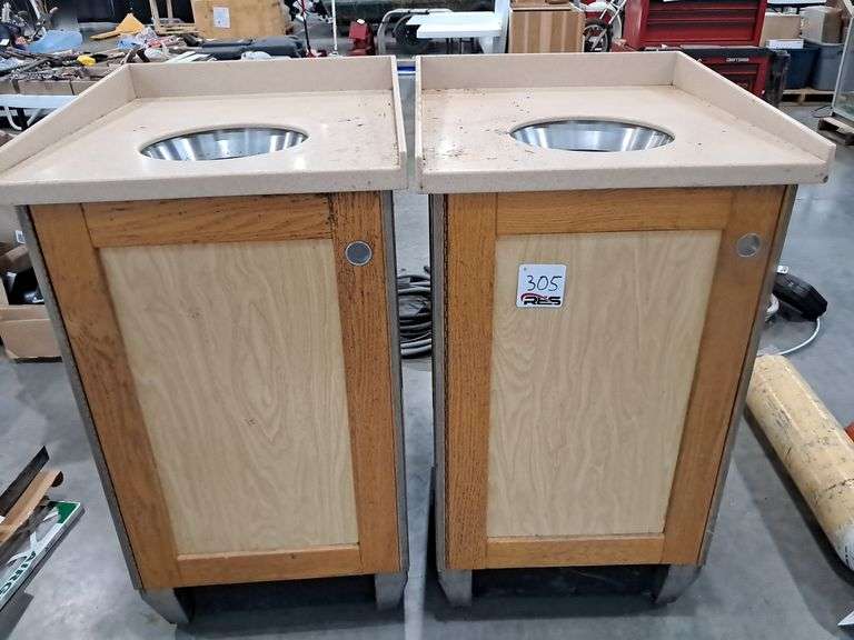 (2) Trash Can Covers