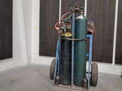 Cutting Torch w/ Tanks, Hose & Dolly