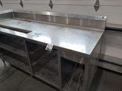 8' Stainless Steel Table w/Shelves
