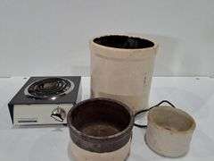 Electric Top Burner & Assorted Pots