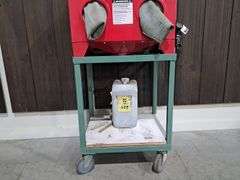 Jobsmart Sandblaster On Rolling Table