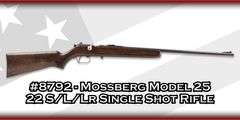Mossberg  Model 25  22 S/L/Lr  Single Shot Rifle
