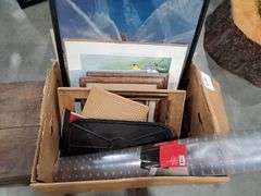 Assorted Picture Frames, Non-slip Mat & Antique Box