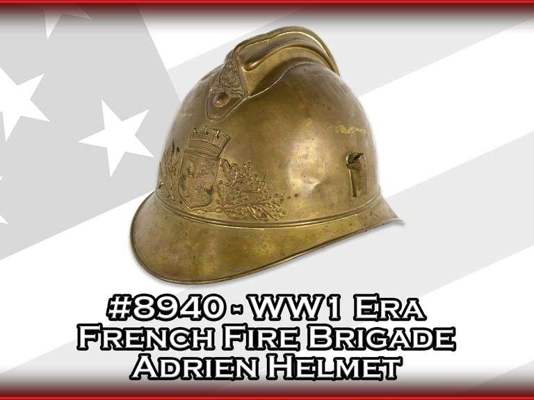 WW1 Era French Fire Brigade Adrien Helmet