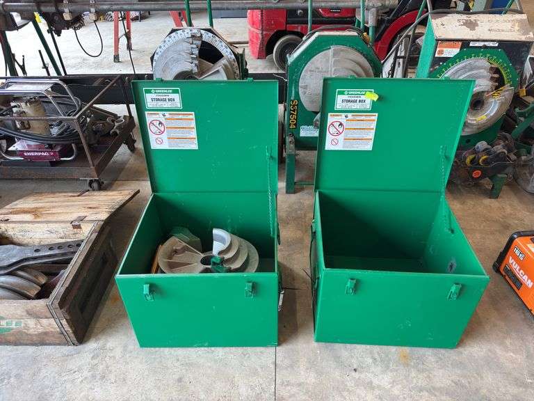 (2) Greenlee Storage Boxes