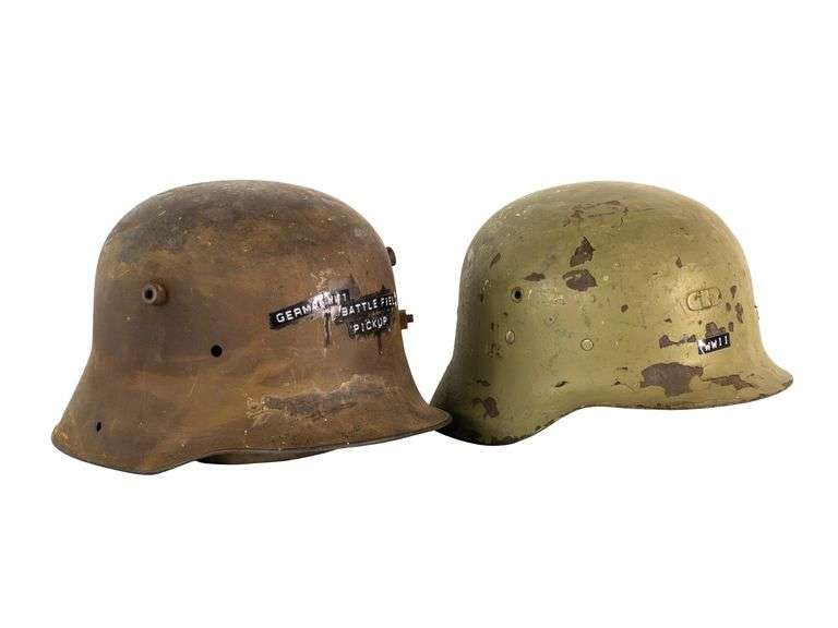 (2) WW 1 & 2 German Helmets