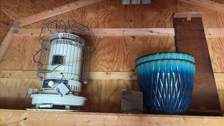 Kerosene Heater & (2) Planter Pots