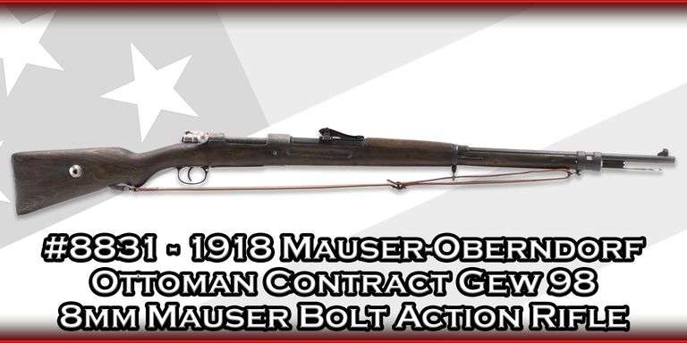 1918 Mauser-Oberndorf   Ottoman Contract Gew 98   8mm Mauser  Bolt Action Rifle