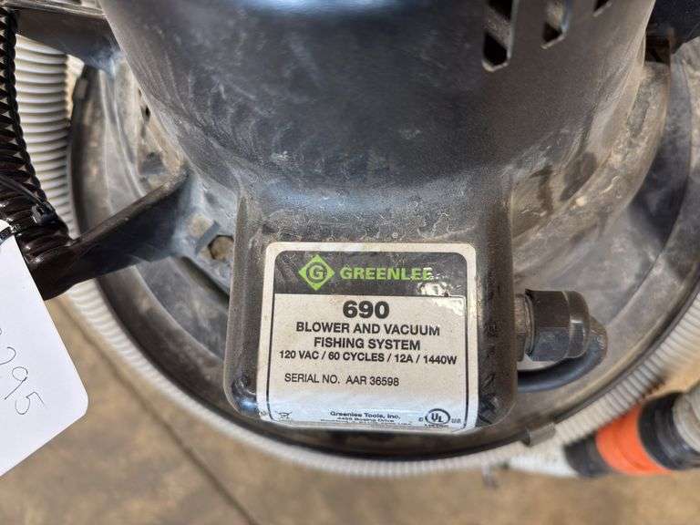 Greenlee 690 Blower/Vacuum Fishing System