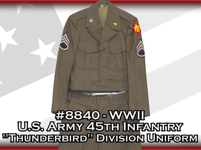WWII U.S. Army 45th Infantry "Thunderbird" Division Uniform