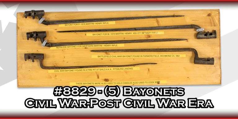 (5) Bayonets Civil War-Post Civil War Era