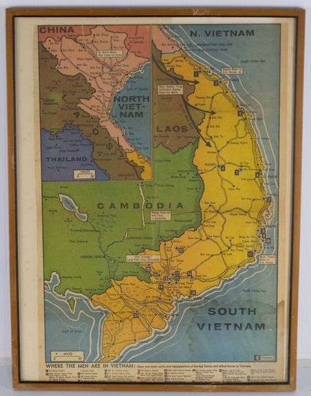 Assorted Framed Maps