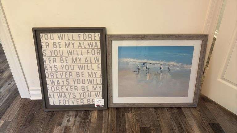 21” X 27” Picture Sign & 31” X 25” Painting