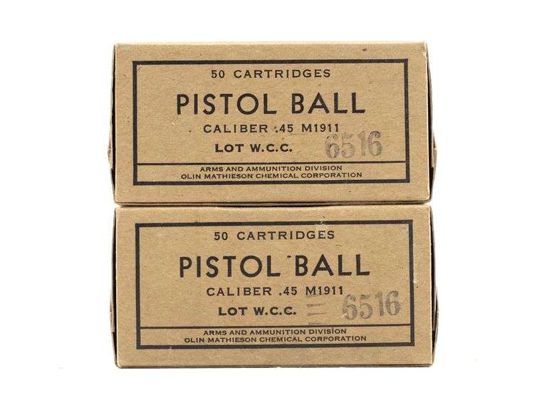 (100rds) Vintage Military Surplus 45 Acp Ammunition