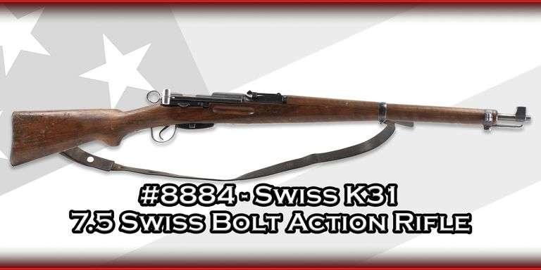 Swiss  K31  7.5 Swiss  Bolt Action Rifle