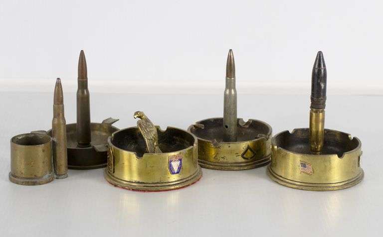Assorted Trench Art Ashtrays