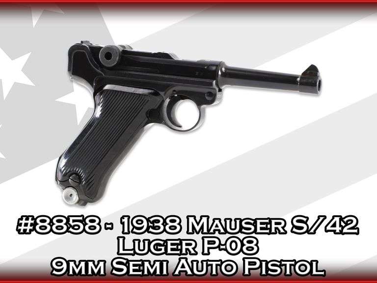 1938 Mauser S/42  Luger P-08  9mm  Semi Auto Pistol