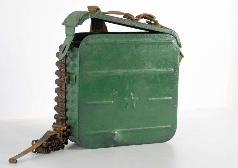 Soviet Machine Gun Ammo Box & Empty Links